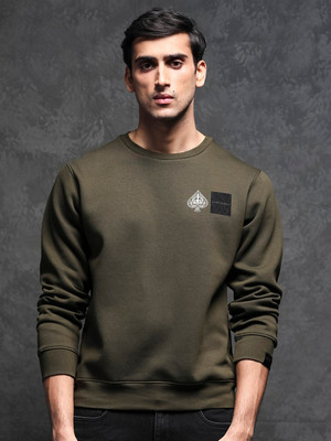 Rare Rabbit Full Sleeve Solid Men Sweatshirt