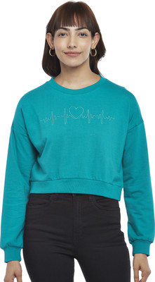 PEOPLE Full Sleeve Solid Women Sweatshirt