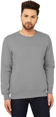 LazyChunks Full Sleeve Solid Men Sweatshirt