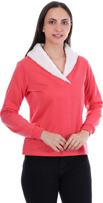 Fiza Full Sleeve Solid Women Sweatshirt