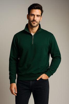 JERKYN Full Sleeve Solid Men Sweatshirt