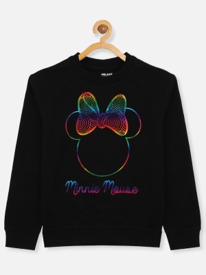 Mickey & Friends By Kidsville Full Sleeve Printed Girls Sweatshirt