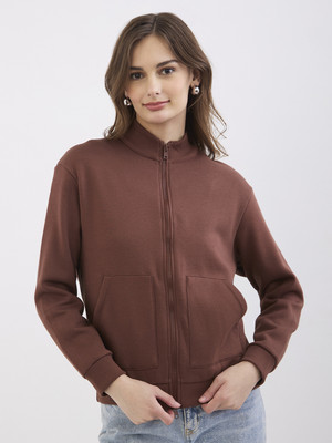 Spykar Full Sleeve Solid Women Sweatshirt