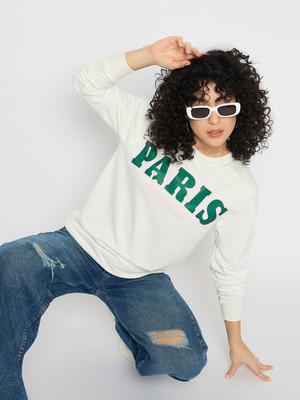 Mast & Harbour Full Sleeve Printed Women Sweatshirt