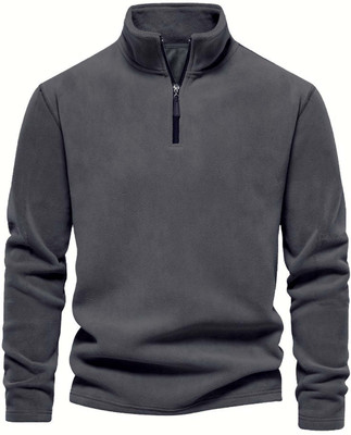 Lripsome Full Sleeve Solid Men Sweatshirt