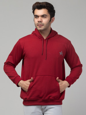 CKARFE Full Sleeve Solid, Self Design Men Sweatshirt