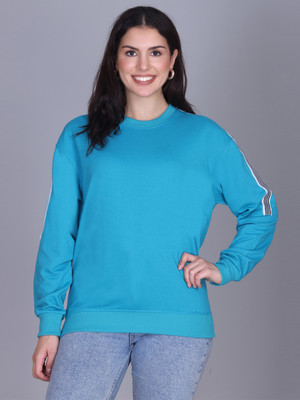 OBAAN Full Sleeve Solid Women Sweatshirt