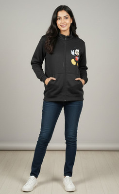 ELIstyles Full Sleeve Graphic Print, Solid Women Sweatshirt