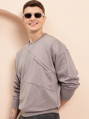 Mast & Harbour Full Sleeve Solid Men Sweatshirt