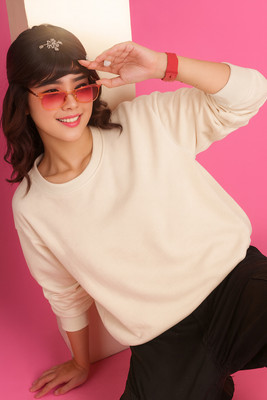MACK JONNEY Full Sleeve Solid Women Sweatshirt