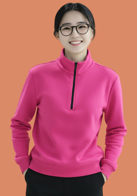 Lecowar Full Sleeve Solid Women Sweatshirt