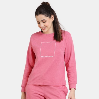 ZIVAME Full Sleeve Solid Women Sweatshirt