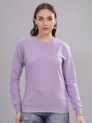 Tdoc Full Sleeve Solid Women Sweatshirt