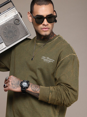Roadster Full Sleeve Solid Men Sweatshirt