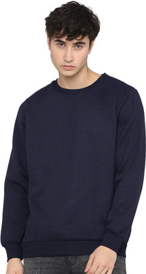 LazyChunks Full Sleeve Solid Men Sweatshirt