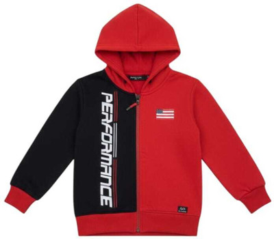 Pink Paradise Full Sleeve Color Block, Graphic Print Boys Sweatshirt