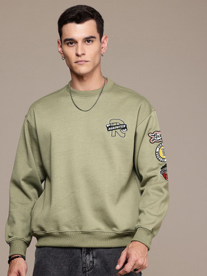 Roadster Full Sleeve Solid Men Sweatshirt