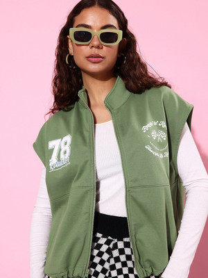 Roadster Sleeveless Printed Women Sweatshirt