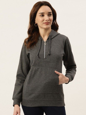 BRINNS Full Sleeve Solid Women Sweatshirt