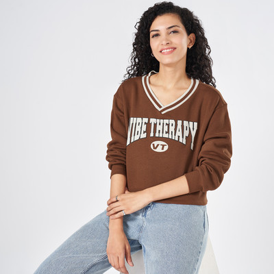 PEOPLE Full Sleeve Graphic Print Women Sweatshirt