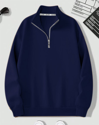 AUSK Full Sleeve Solid Men Sweatshirt