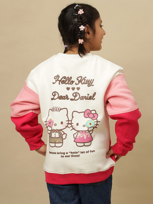 kidsville Full Sleeve Graphic Print Girls Sweatshirt