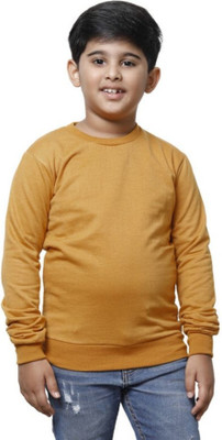 KAYU Full Sleeve Solid Boys Sweatshirt