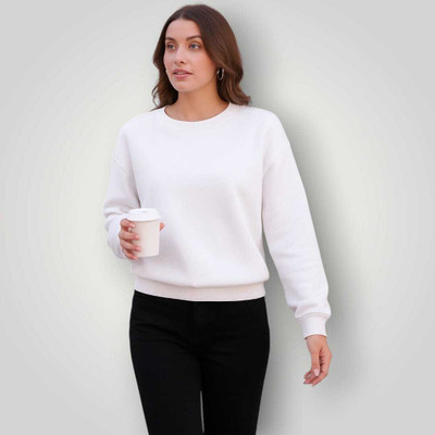 HouseOfCommon Full Sleeve Solid Women Sweatshirt