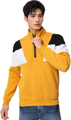 HouseOfCommon Full Sleeve Color Block Men Sweatshirt