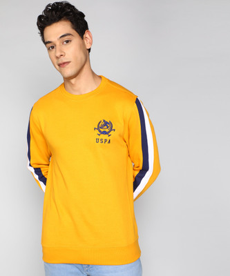 U.S. POLO ASSN. Full Sleeve Color Block Men Sweatshirt