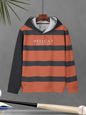 Hellcat Full Sleeve Color Block Boys Sweatshirt