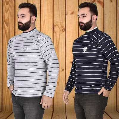 ROYALS ICEBERG Full Sleeve Striped Men Sweatshirt