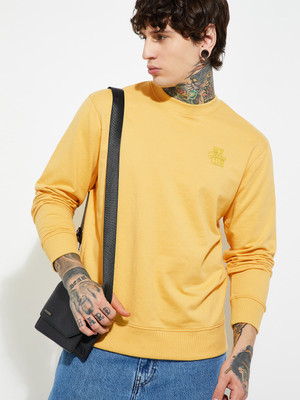 MAX Full Sleeve Self Design Men Sweatshirt