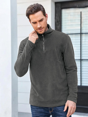 Lripsome Full Sleeve Solid Men Sweatshirt