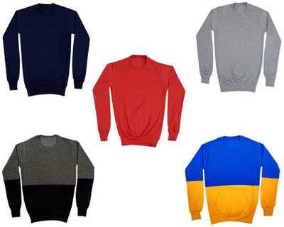 AE Trends Full Sleeve Color Block Boys Sweatshirt
