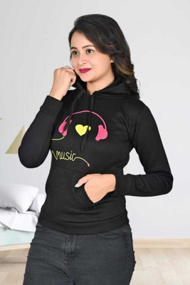 Hgwart Full Sleeve Animal Print Women Sweatshirt
