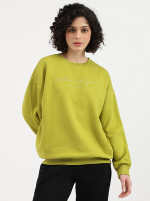 United Colors of Benetton Full Sleeve Self Design Women Sweatshirt