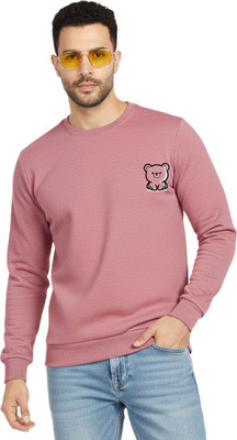 Super Weston Full Sleeve Solid, Graphic Print Men Sweatshirt