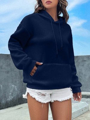 PRAVAHA Full Sleeve Solid Women Sweatshirt