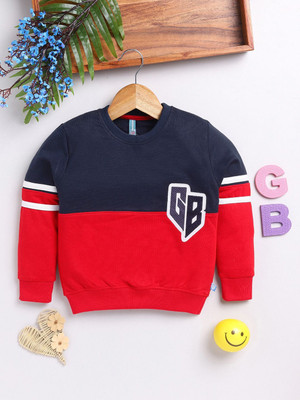 Here&Now X Game Begins Full Sleeve Color Block Baby Boys Sweatshirt