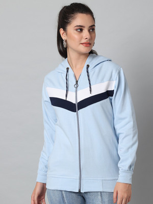 eWools Full Sleeve Color Block Women Sweatshirt