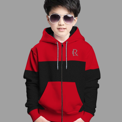 MYEONN Full Sleeve Color Block Boys Sweatshirt