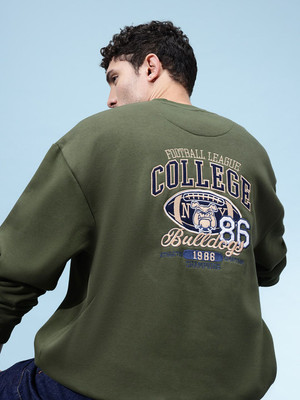 Glitchez Full Sleeve Embroidered Men Sweatshirt