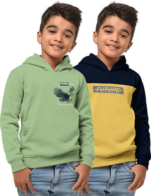 Hellcat Full Sleeve Color Block Boys Sweatshirt