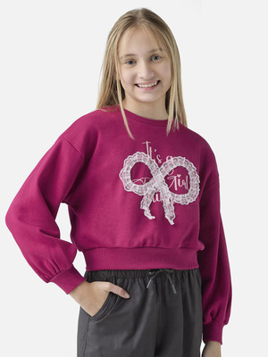 JUNIORS by Babyshop Full Sleeve Printed Girls Sweatshirt