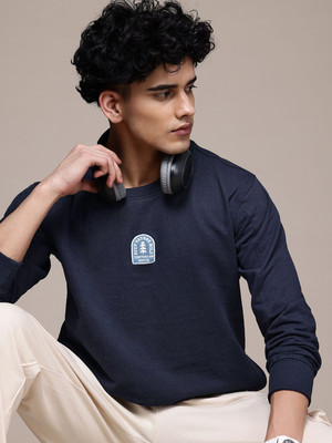 Roadster Full Sleeve Solid Men Sweatshirt