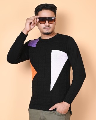 barkatdesigningplanet Full Sleeve Striped Men Sweatshirt