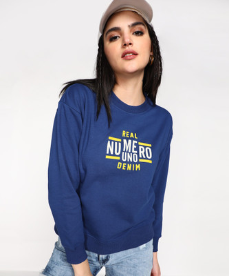 NUMERO UNO Full Sleeve Printed Women Sweatshirt