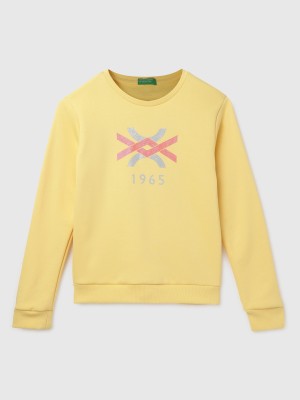 United Colors of Benetton Full Sleeve Printed Girls Sweatshirt