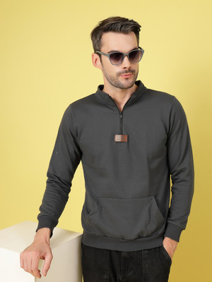 RIGO Full Sleeve Solid Men Sweatshirt